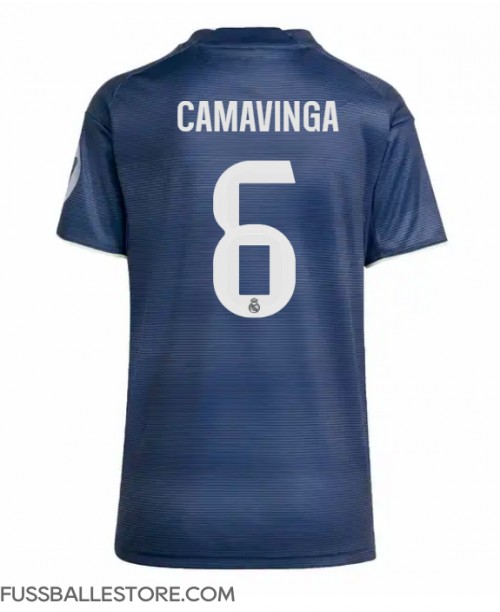 Günstige Real Madrid Eduardo Camavinga #6 Auswärtstrikot Damen 2025-26 Kurzarm Günstige Real Madrid Eduardo Camavinga #6 Auswärtstrikot Damen 2025-26 Kurzarm